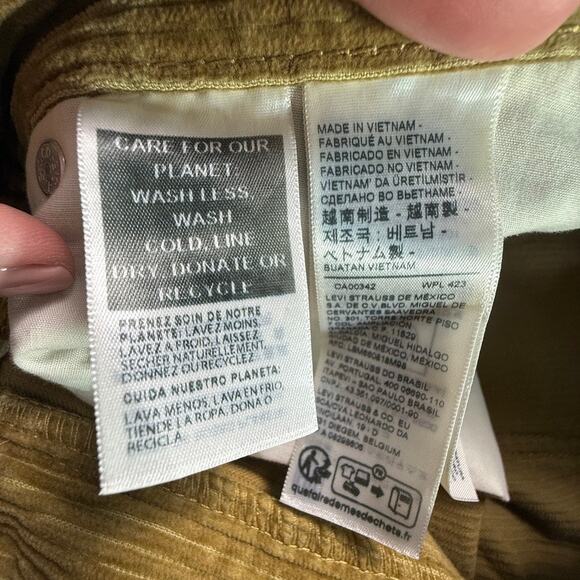 Levi’s 511 Slim Fit Corduroy Pants Brown Mid Rise Stretch Casual Classic W31L30 - Picture 11 of 15